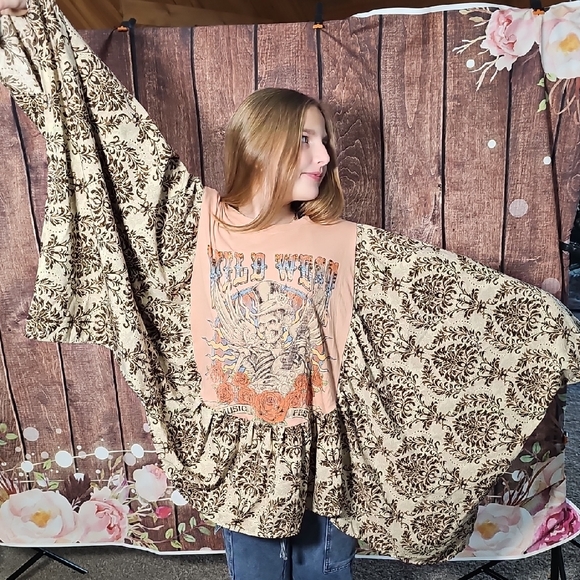 OOAK WOMENS WILD WEST MUSIC FEST SWING TOP OSFA - Picture 2 of 7